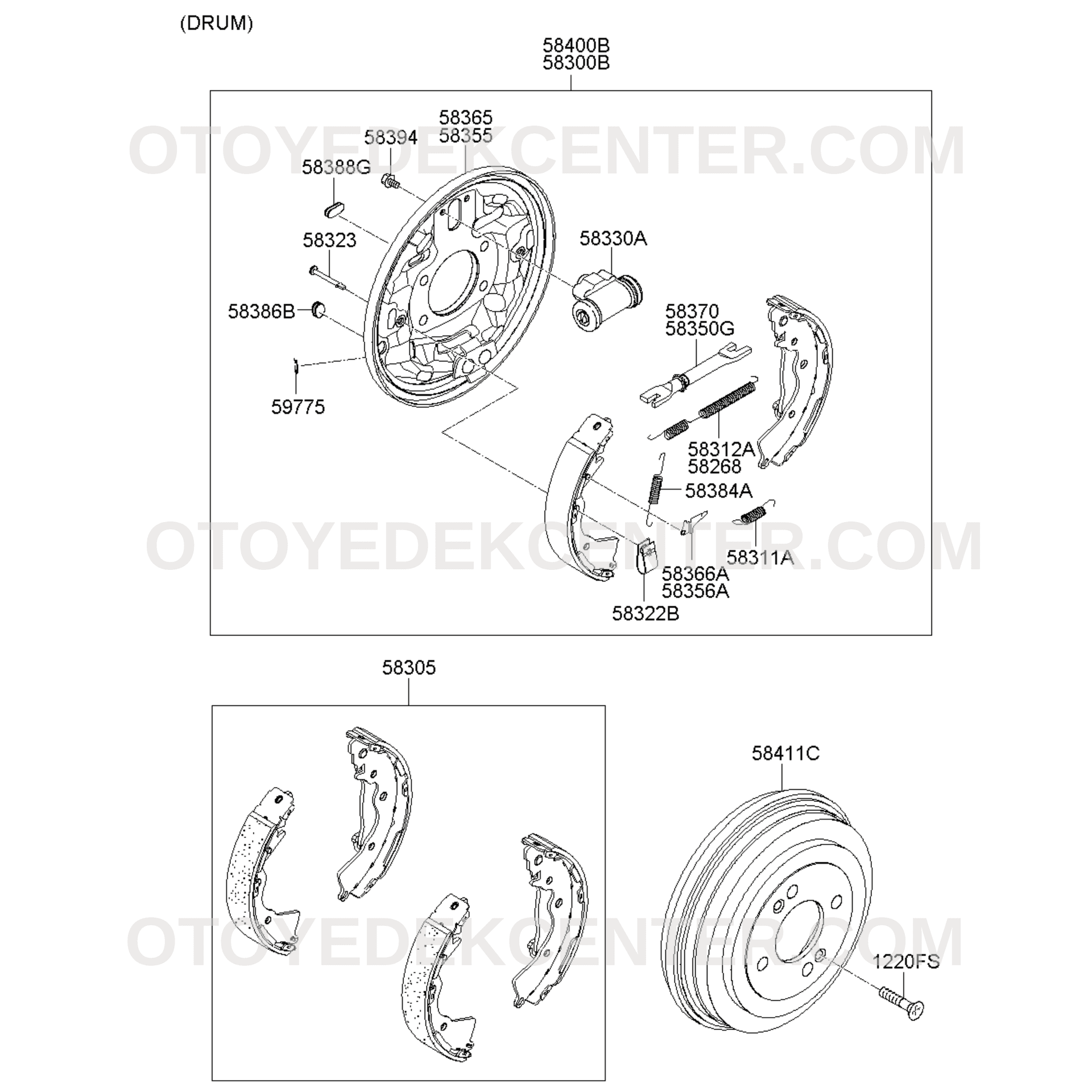 ARKA SAĞ FREN AYAR MEKANİZMASI | ARKA SAĞ FREN CIRCIRI | 58370-1G000 küçük görsel 2