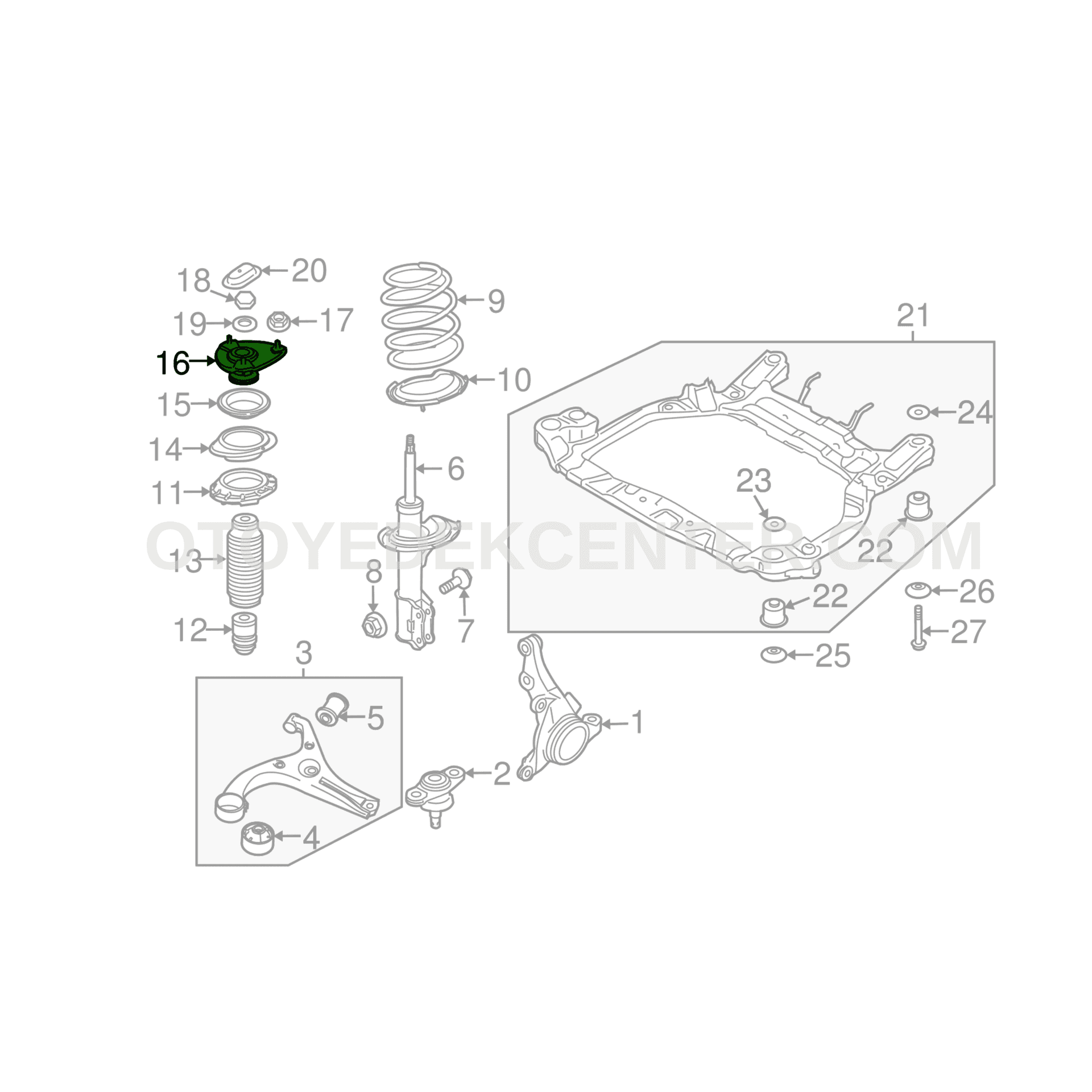 ÖN SAĞ AMORTİSÖR TAKOZU | 546101-G555 küçük görsel 4