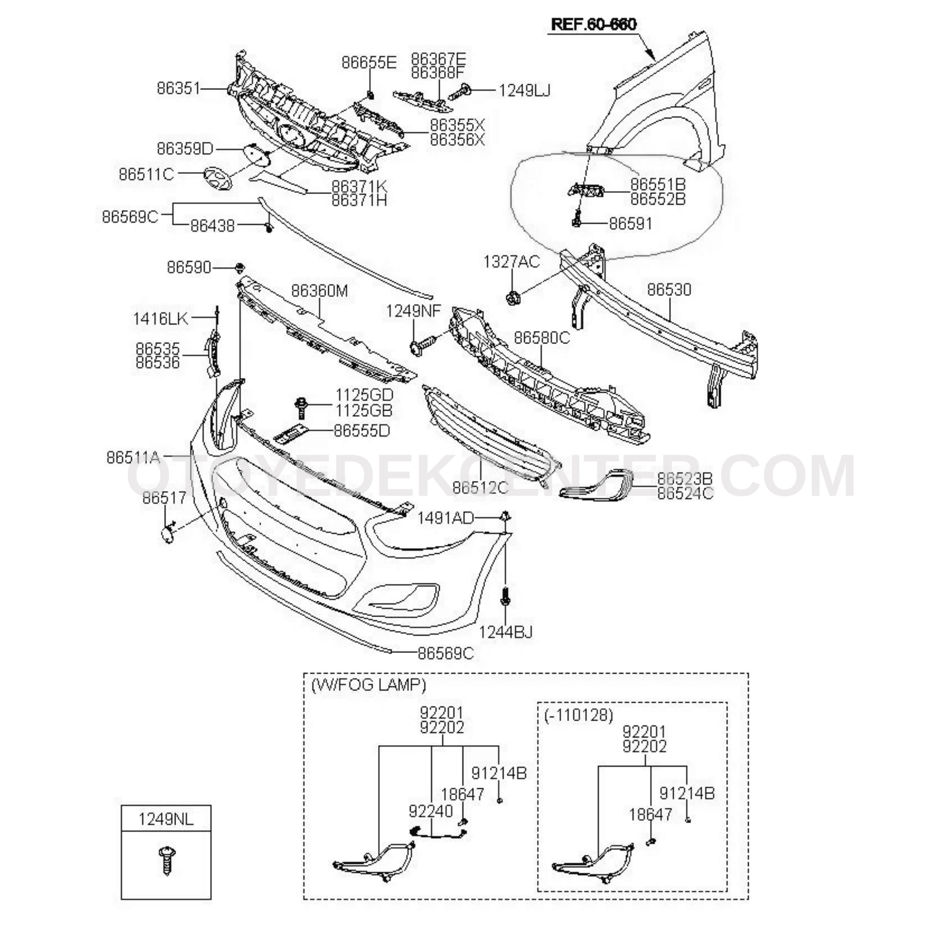 ÖN TAMPON BAĞLANTI BRAKETİ SOL | 86513-1R000 — Görsel 4