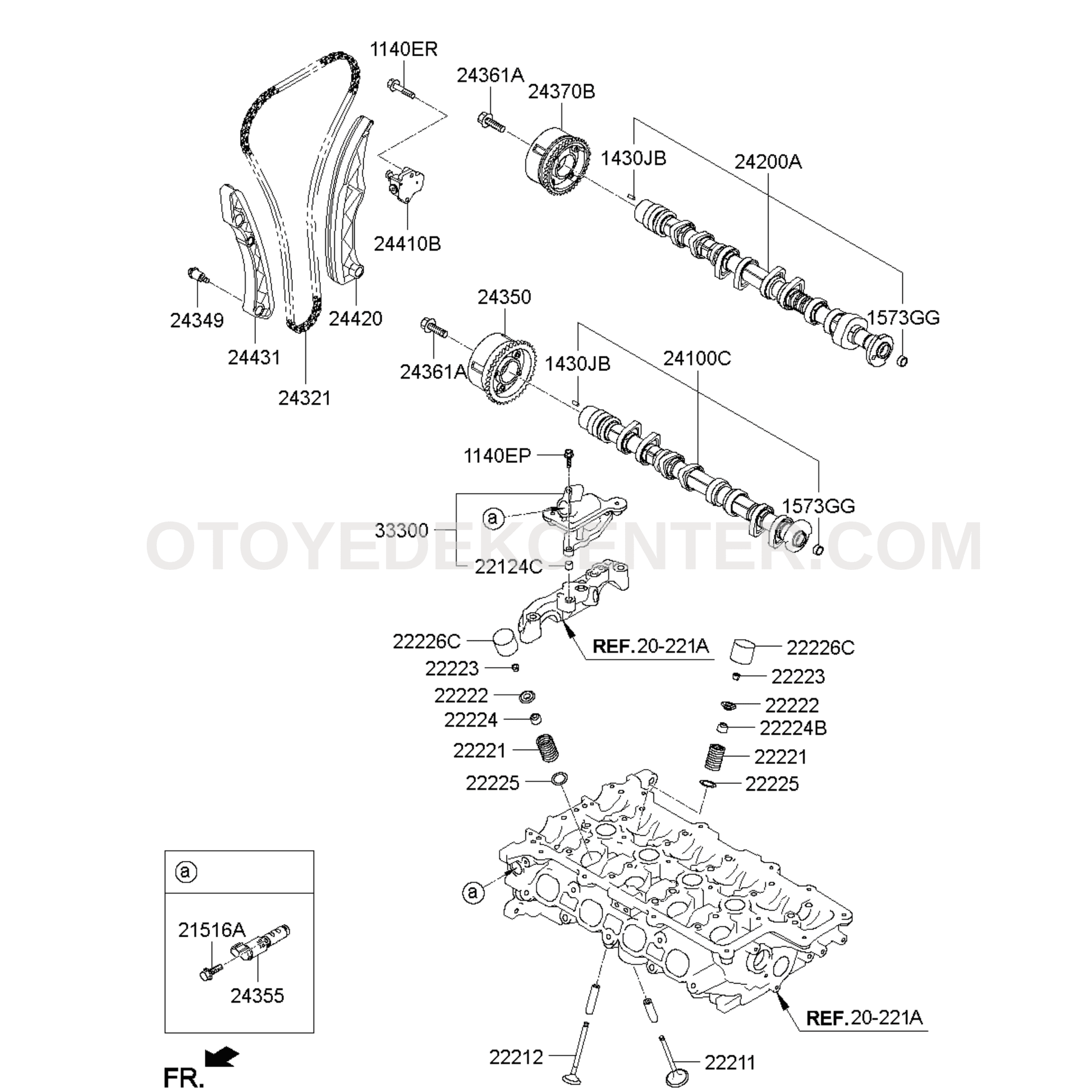 KÜLBÜTÖR TAPETİ | VALF TAPETİ | VANA KALDIRICI | 22226-2B401 — Görsel 4